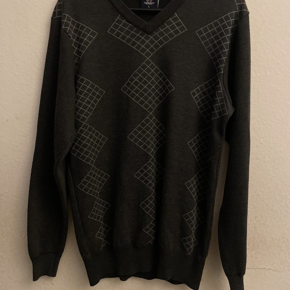 L Gray Cambridge Classics "Old Money" Sweater
